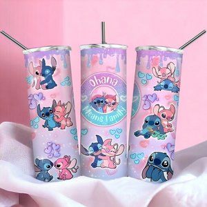 COPY - ****SUPER CUTE STITCH  20oz STAINLESS STEEL INSULATED SKINNY TUMBLER ( 1…